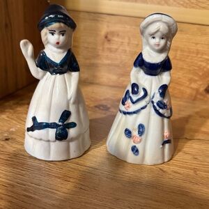 Vintage Blue and white Porcelain Figurines called southern belle